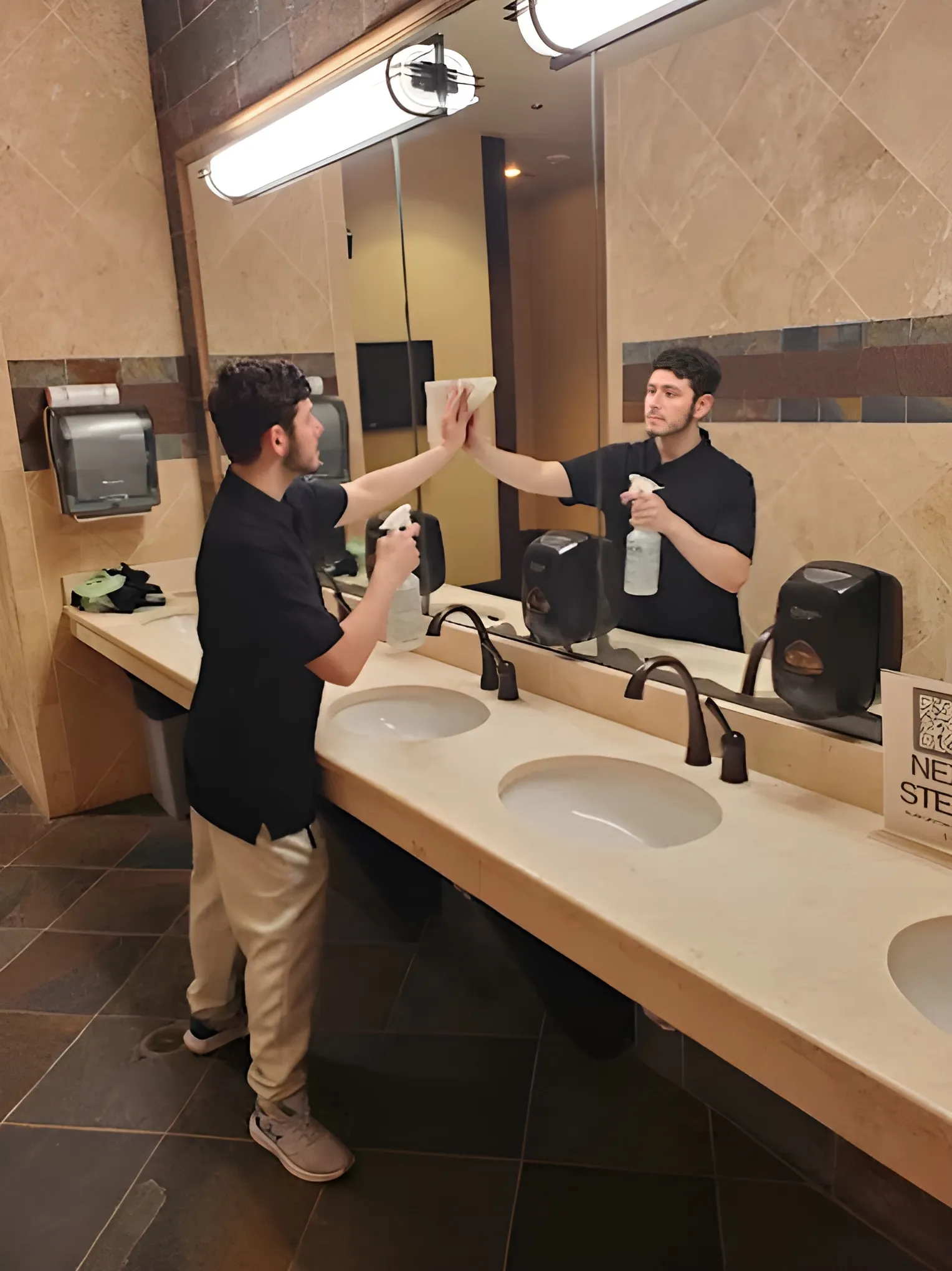 Cleaning a child-safe daycare restroom